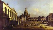 Bernardo Bellotto The New Market Square in Dresden. oil